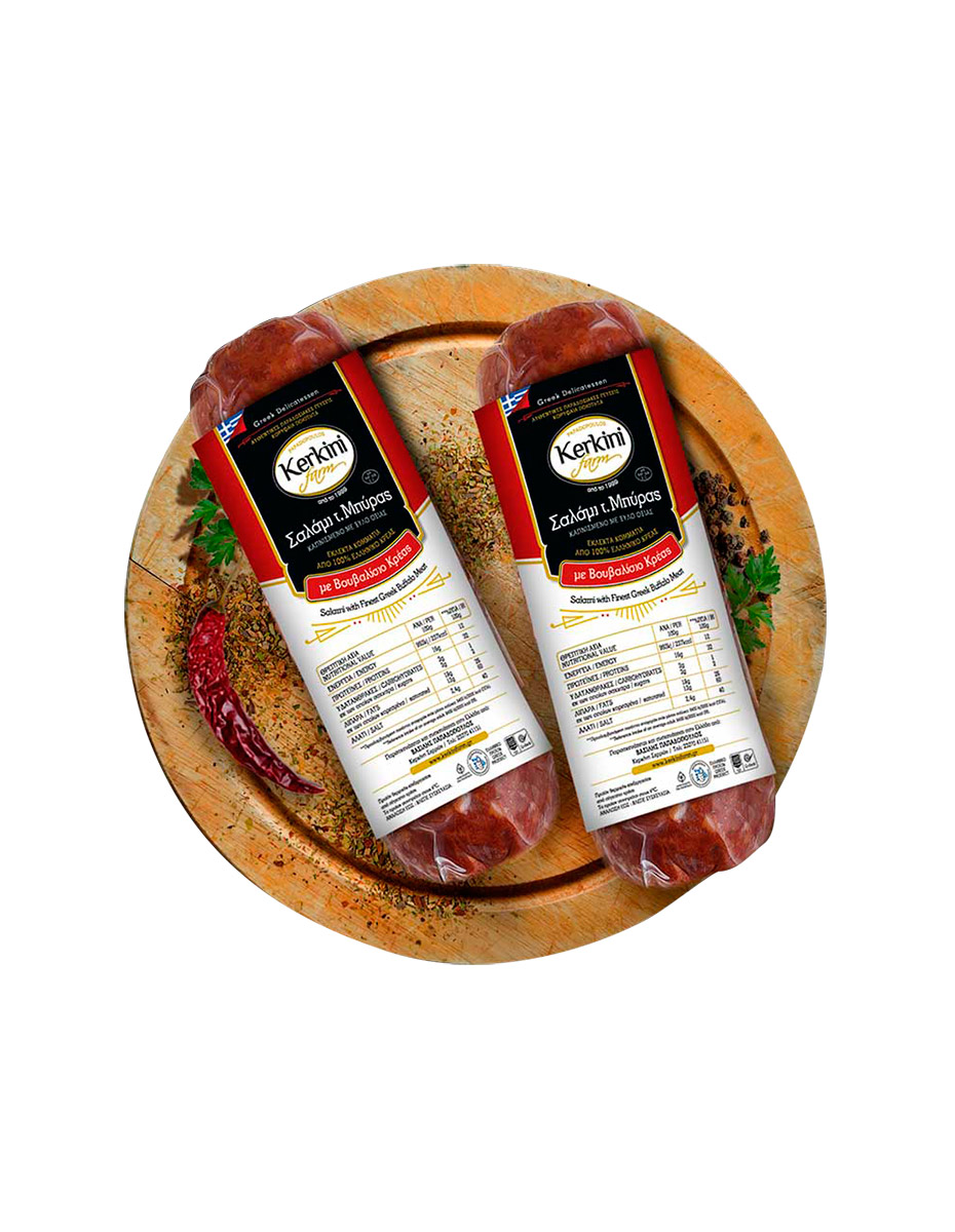 &#8222;BYRAKI&#8220; BIERSALAMI MIT BÜFFELFLEISCH 300g.